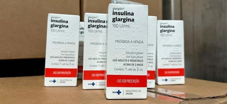 Bahia recebe mais de 30 mil tubetes de insulina glargina para aplicação pelo SUS