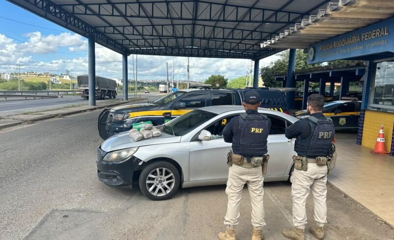 PRF apreende 21 kg de drogas na BR-116, em Feira de Santana